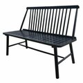 Clean Choice 4 ft. Farmhouse Bench, Black Painted Wood CL3241070